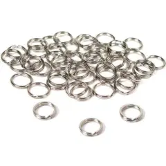 50 Split Rings Nickel Plated 9mm