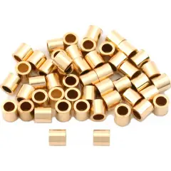 50 Gold Filled Tube Crimp Beads Jewelry Beading 2mm