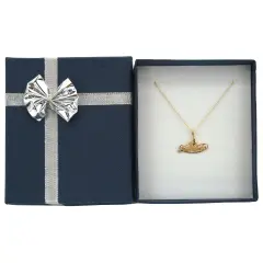 14K Gold #1 Grandma Charm with 18" Gold Cable Chain & Gift Box