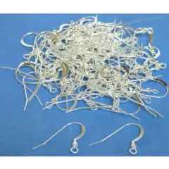 100 Fish Hook Hoops Sterling Silver Earrings 24 Gauge