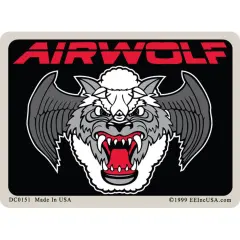 U.S. Air Force Airwolf Sticker 2-3/4"X4"