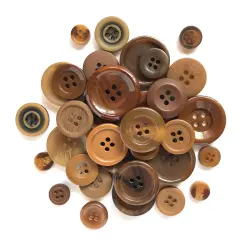 Buttons Galore Colorful Sewing & Craft Buttons for DIY Projects Chocolate brown