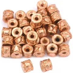 Rondelle Bali Spacer Heart Beads Copper Plate Approx 30