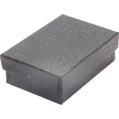 Black Swirl Cotton Filled Jewelry Gift Boxes Displays 3.25"x2.25" Pack of 100