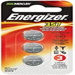 Energizer 357 Battery, (Pack of 3)