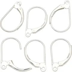 6 Lever Back Earrings Sterling Silver Earwire Parts