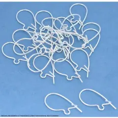 24 Earring Wires Sterling Silver French Ear 25 Gauge