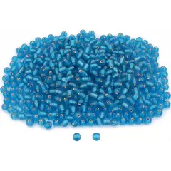Light Blue Round Pony Glass Bead Beading 9mm Approx 600