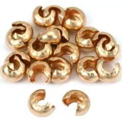 20 14K Gold Filled Crimp Bead Covers Beading Parts 4mm