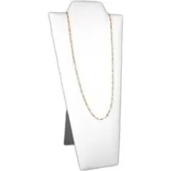 Necklace Pendant Display Bust White Leather Showcase
