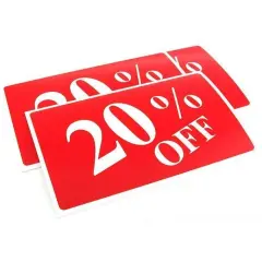 3 20% Off Display Signs Showcase Window Sale Message