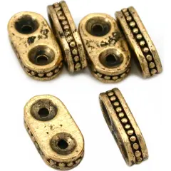 2-Strand Bali Beads Antique Gold Plated 5mm Approx 6