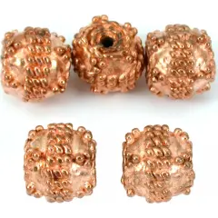 15g Bali Dot Rope Round Beads Copper Plt 8.5mm Approx 5