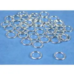 40 Jump Rings Closed Sterling Silver Jewelry 18 Ga 8mm