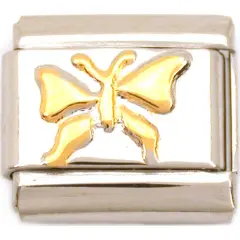 Butterfly Italian Charm Gold Plated
