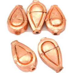 Teardrop Beads Copper Plate Spacer Tube 18.5mm Approx 5