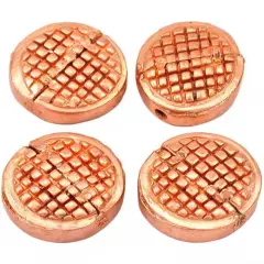 Round Disc Beads Copper Plated Beading 16mm Approx 4
