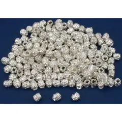 Bali Tube Beads Silver Plated Beading 3mm Approx 185