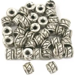 Bali Rondelle Spacer Bead Antq Silver Plt 5mm Approx 40