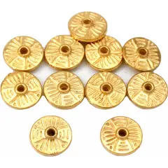 15g Fluted Flower Saucer Bead Gold Plt 11.5mm Approx 10