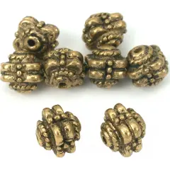 Flower Bali Spacer Beads Antique Gold Plt 9mm Approx 8