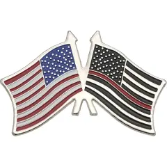 American Flag Firefighter Thin Red Line Pin 1"