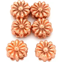 16g Flower Spacer Beads Copper Plated Round 11mm