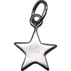 Sterling Silver Little 5 Pointed Star Charm 925 12mm