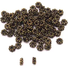 Daisy Bali Spacer Beads Antique Gold Plt 5mm Approx 80