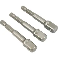 3 Square Drill Socket Extension Hex Adapters for Drills