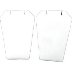 2 Necklace Pendant Chain Displays White Leather Stand