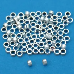 100 Sterling Silver Crimp Tube Beads Findings 1x1.9mm