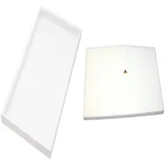 3 White Plastic Stackable Jewelry Display Trays w/White Foam 72-Slot Ring Insert