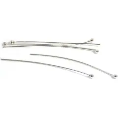 6 Head Pins Sterling Silver Hat Stick Pin Jewelry 25Ga