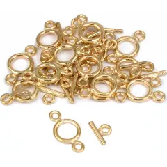 Bali Toggle Clasps Gold Plated Jewelry Part Approx 14