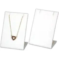 2 Pendant Chain Display Stand Velvet White