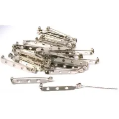 25 Bar Pin Backs Broach Hat Badge Jewelry Safety Parts