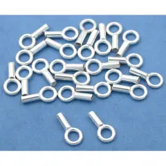 Crimp End Cap 1.2mm Sterling Silver 25 Pcs