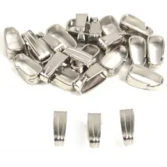 24 Bails White Plate Jewelry Necklace Chain Connector