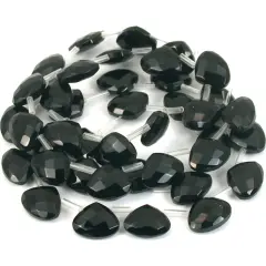 Black Faceted Peach FP Chinese Crystal Beads 15mm 3 St