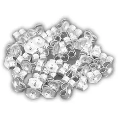 50 Sterling Silver .925 Earring Backs Ear Nut Parts