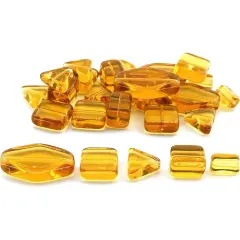 36 Assorted Yellow Czech Glass Beads
