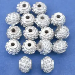 Bali Round Beads Silver Plated 5.5mm 15 Grams Approx 16
