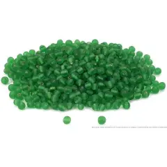 50 Grams Dark Green Evelina Frosted Glass Beads 4.5mm