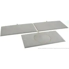 3 Gray Velvet Jewelry Chain Display Pad Showcase Tray Inserts 14 1/8"