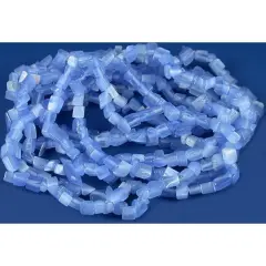 Blue Fiber Optic Chip Beads Jewelry Beading 34" Strand