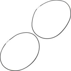 Black Leather Cord Necklace W/ Sterling Silver Lobster Claw 16" & 18" Kit 2 Pcs