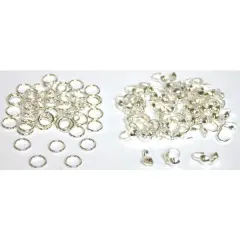 100 Bead Stringing Parts 50 6mm Rings 50 Tips