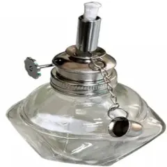 Faceted Alcohol Lamp w/ Adjustable WIck