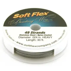 Beading Wire Soft Flex .024 Stringing Jewelry 30ft Cord